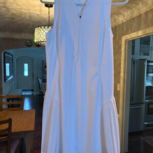 90 Degree by Reflex White Zip Collared Pleated Tennis Dress. Size Large